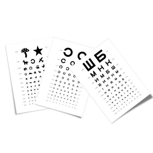 Таблиця Сивцева zp_ Table for vision testing фото